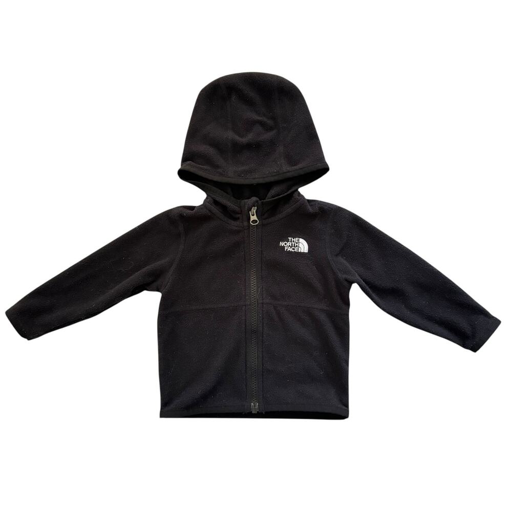 North Face Black Fleece Hoodie Jacket Size 6-12m